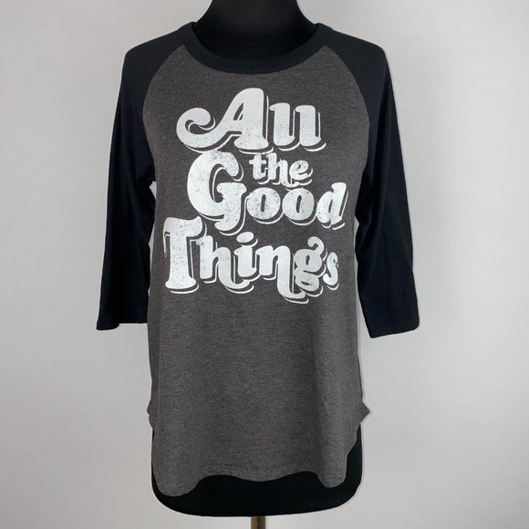 Chaser All The Good Things Raglan T-Shirt Women's Size S Graphic Print Classic - Picture 3 of 15